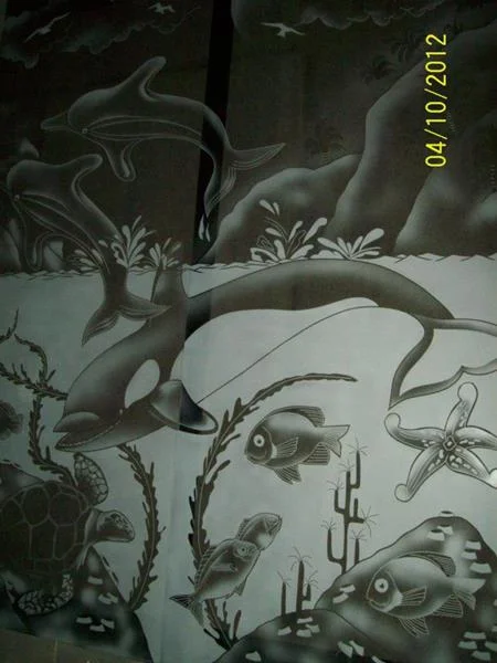 Jateamento artístico em vidro - Vidraçaria Art Guedes